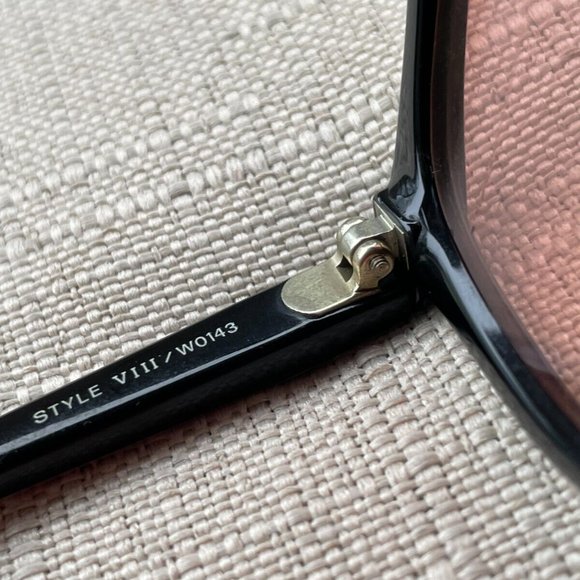 Bausch & Lomb Women Sunglasses Vintage Black/Pink Big Face Eye Wear Italy Made main image 9